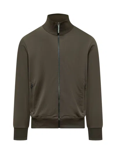Palm Angels Brown Logo-print Zip-up Track Jacket In Blue