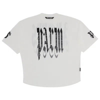 Pre-owned Palm Angels Back Gothic Palm Over Tee 'off White/black' | Men's Size Xl