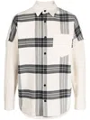 PALM ANGELS PALM ANGELS BACK LOGO CHECK OVERSHIRT CLOTHING