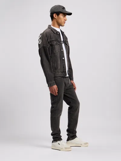 Palm Angels Back Logo Over Denim Jkt In Multi