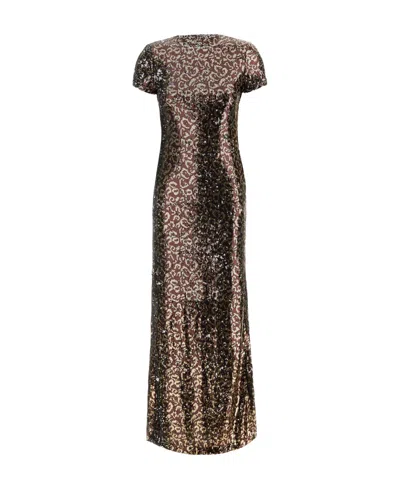 Palm Angels Back-opening Sequin Maxi Dress In Black