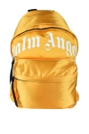 Palm Angels Curved-logo Backpack In Yellow