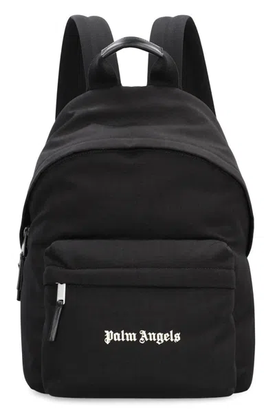 Palm Angels Versatile Backpack Featuring Adjustable Elements In Black