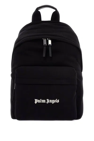Palm Angels Backpack With Logo In Black White