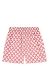 Palm Angels Elastic Waist Swimming Trunks In Rosa