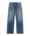 Palm Angels Curved Logo Loose 5 Pockets Light Blue - In Blue