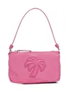 Palm Angels Logo Patch Zipped Shoulder Bag In Pink