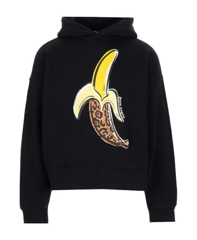 PALM ANGELS BANANA-PRINT COTTON HOODIE