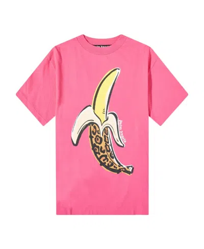 PALM ANGELS BANANA-PRINT COTTON T-SHIRT