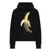 Palm Angels Banana Print Cotton Sweatshirt Hoodie