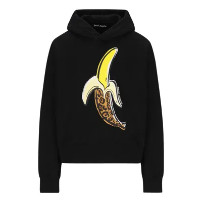 PALM ANGELS PALM ANGELS BANANA PRINTED HOODIE 'BLACK YELLOW LEOPARD'