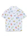 Palm Angels Bananas Shirt In 蓝色