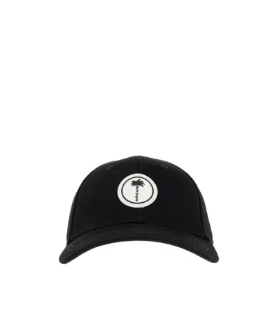 Palm Angels Baseball Cap With A Brim In Black