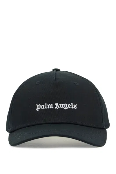 Palm Angels Baseball Cap With Embroidered Logo In Black Off White (black)