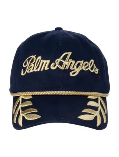 Pre-owned Palm Angels Baseball Cap With Embroidery At Front W/tags In Blue