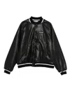 Palm Angels Baseball-collar Bomber Jacket In Black