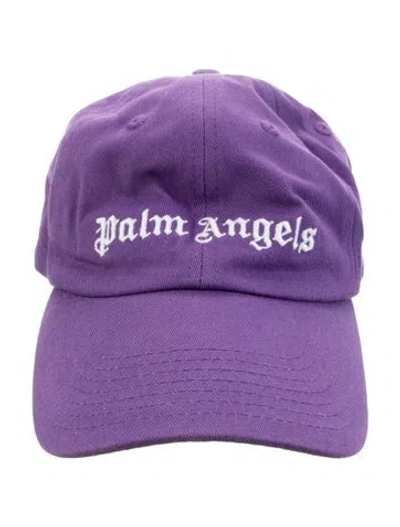 Pre-owned Palm Angels Baseball Embroidered Cap In Purple
