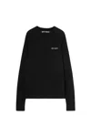 Palm Angels Cotton Oversize Crew Neck Sweatshirt In Black