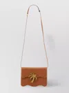Palm Angels Beach Bag With Scalloped Edge And Palm Tree Motif