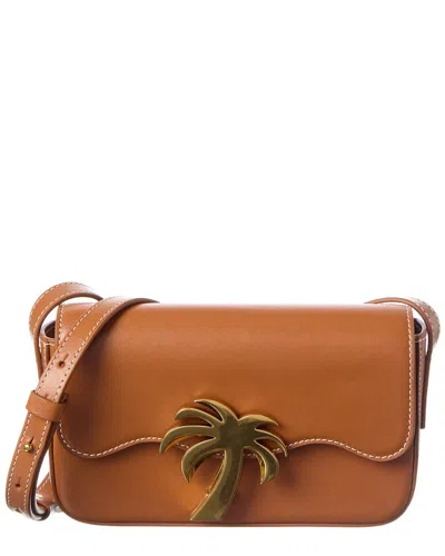Palm Angels Beach Bridge Leather Crossbody In Black