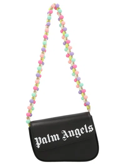 Palm Angels Beads Strap Crash Shoulder Bag In Black