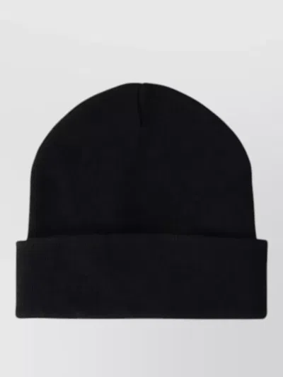 Palm Angels Beanie Hat Featuring Dripping Logo Design In Black