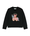 Palm Angels Bear Angel Open-back Sweatshirt In Black