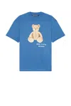 Palm Angels Bear In Mind Printed T-shirt In Blue