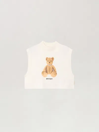 Palm Angels Bear-print Tank Top In Neutral