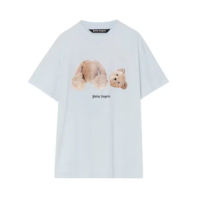 Pre-owned Palm Angels Bear Classic Tee 'illusion Blue/brown'