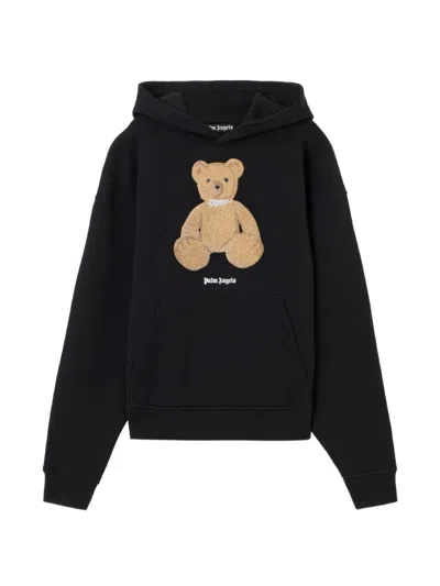 Palm Angels Black Graphic Hood Sweatshirt