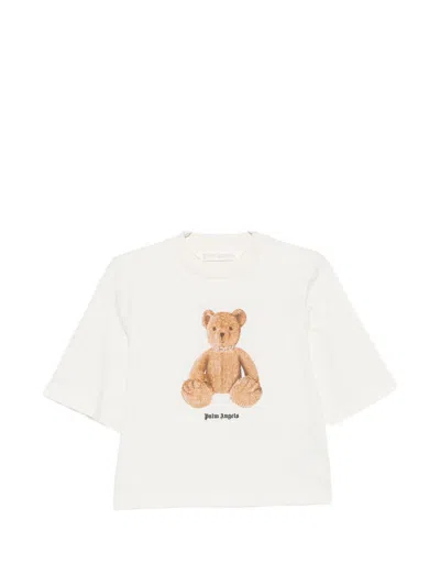 Palm Angels White Graphic Crew Neck T-shirt