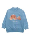 Palm Angels Bear Crewneck Dusty Blue Bro In Light Blue