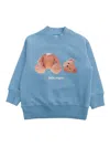 Palm Angels Bear Crewneck Dusty Blue Bro In Light Blue
