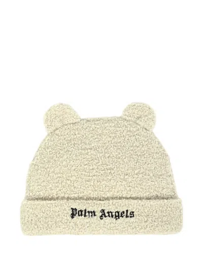 Palm Angels Babies' Bear-ear Beanie In Green