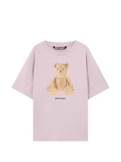 Palm Angels Bear Graphic T-shirt In Pink