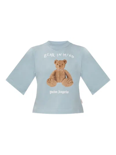 Palm Angels Bear In Mind T-shirt In Blue