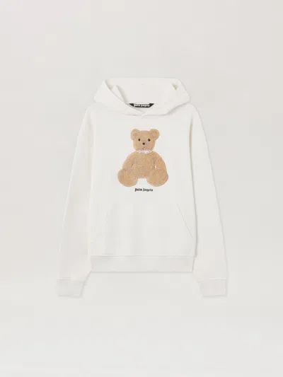 Palm Angels Bear Hoodie In White