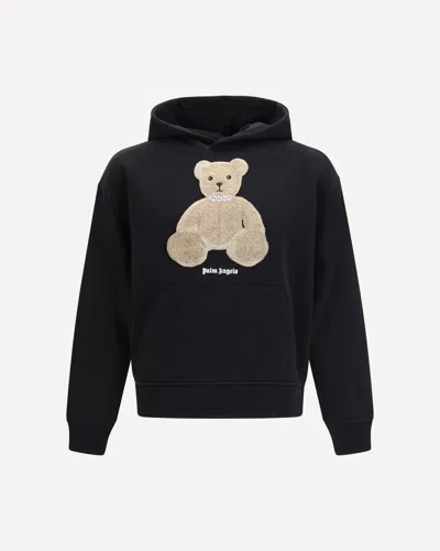 Palm Angels Black Graphic Hood Sweatshirt