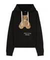 Palm Angels Men Bear In Mind Cotton Hoodie In Black