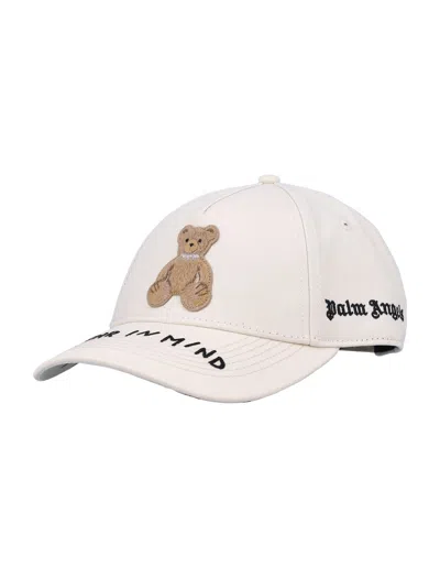 Palm Angels Bear In Mind Baseball Cap In Beige