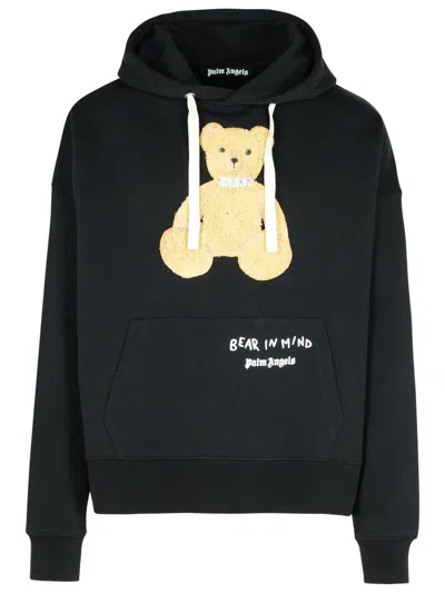 Palm Angels Bear In Mind Drawstring Hoodie In Black