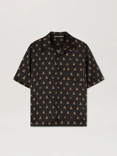 PALM ANGELS CAMISA BEAR MONOGRAM