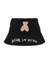 Palm Angels Bear In Mind Bucket Hat In Black