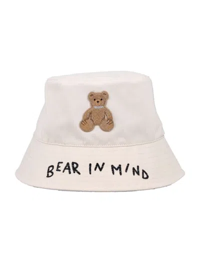 Palm Angels Bear In Mind Bucket Hat In Neutral