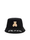 Palm Angels Bear In Mind Bucket Hat In Black