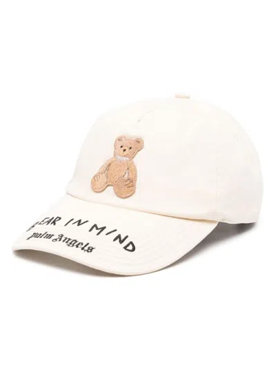 Palm Angels Bear In Mind Baseball Cap In Neutrals