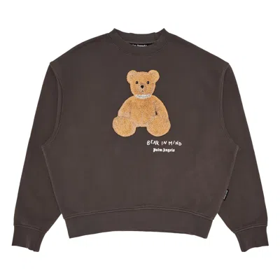 Pre-owned Palm Angels Bear In Mind Crew 'dark Grey/brown' | Men's Size Xl In Gray