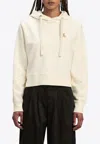 Palm Angels White Bear In Mind Hoodie In Off-white