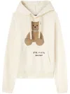 Palm Angels Off-white 'bear In Mind' Hoodie In White